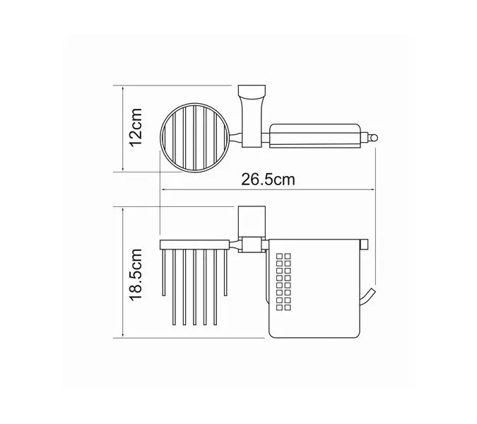 Держатель туалетной бумаги и освежителя WasserKRAFT Exter K-5200 K-5259, изображение 4