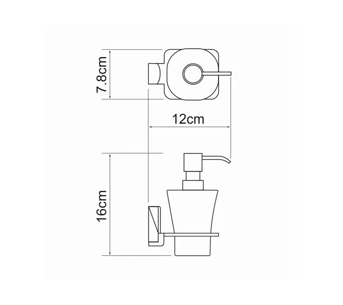 Дозатор  для жидкого мыла  WasserKRAFT Exter K-5200 K-5299, изображение 4