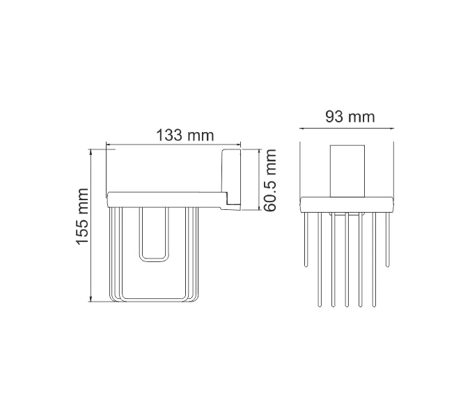 Держатель освежителя WasserKRAFT Lopau K-6000 K-6045, изображение 3