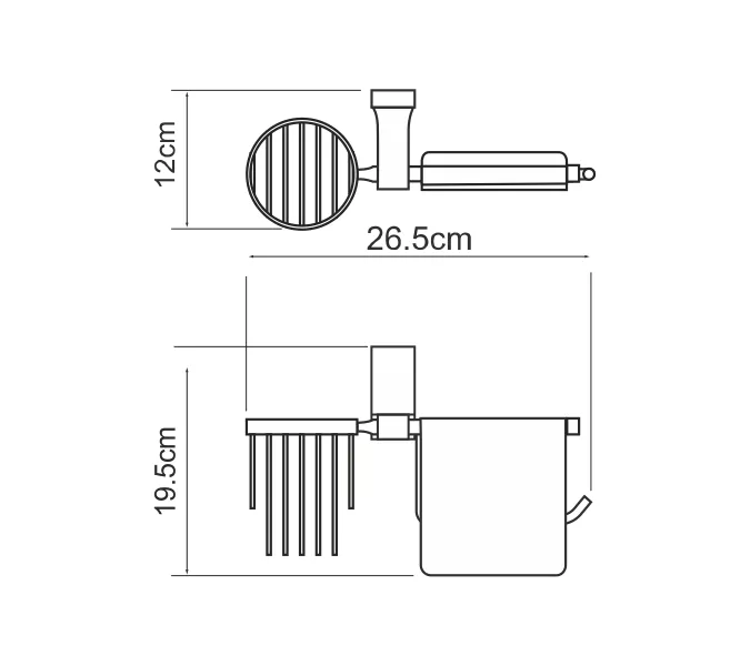 Держатель туалетной бумаги и освежителя WasserKRAFT Lopau K-6000 K-6059, изображение 3