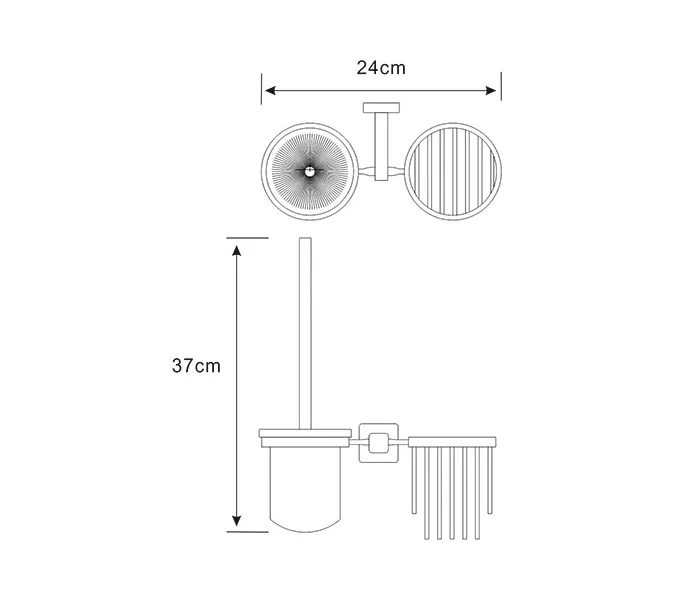 Держатель освежителя и щетки для унитаза WasserKRAFT Lippe K-6500 K-6535, изображение 3