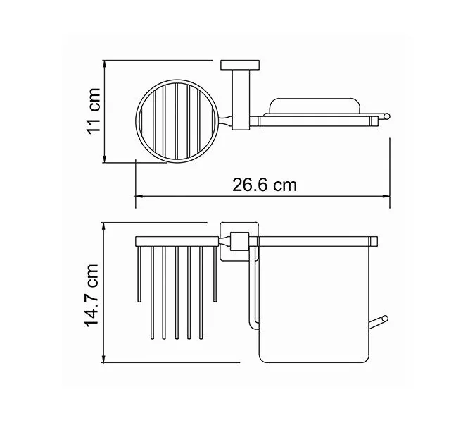 Держатель туалетной бумаги и освежителя WasserKRAFT Lippe K-6500 K-6559, изображение 3