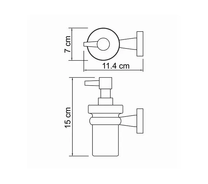 Дозатор  для жидкого мыла  WasserKRAFT Lippe K-6500 K-6599, изображение 3