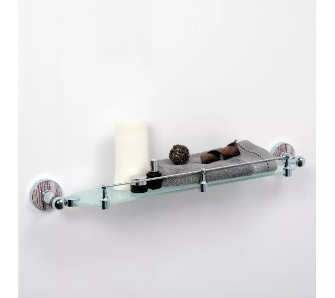 Полка стеклянная с бортиком WasserKRAFT Regen K-6900 K-6944, изображение 2