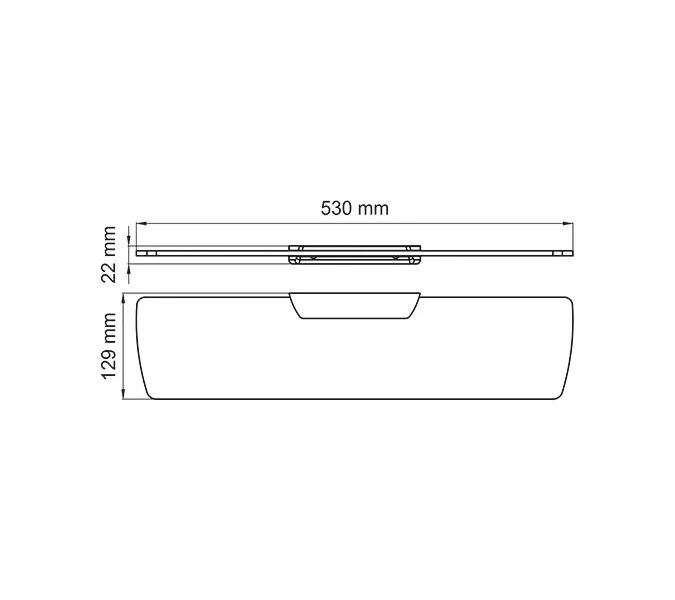Полка стеклянная WasserKRAFT Wiese K-8900 K-8924, изображение 3