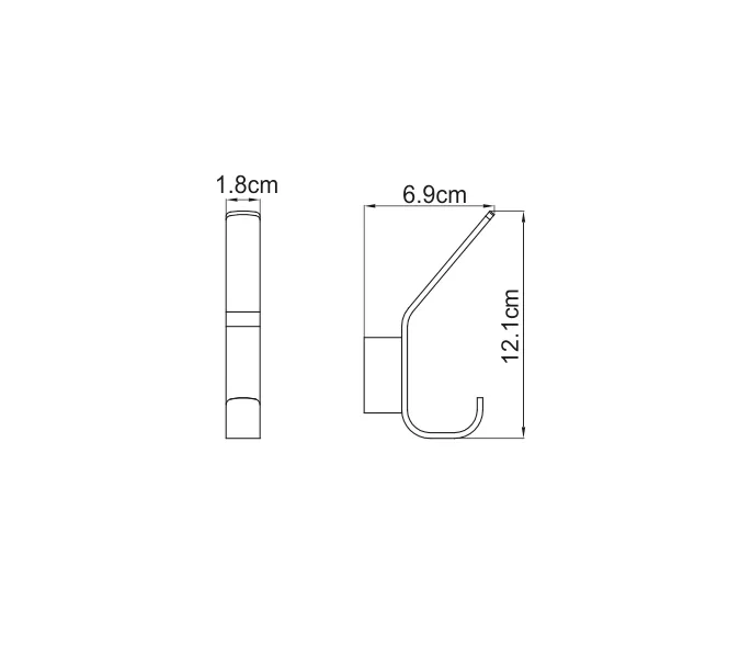 Крючок WasserKRAFT Sauer K-7900 K-7923, изображение 4