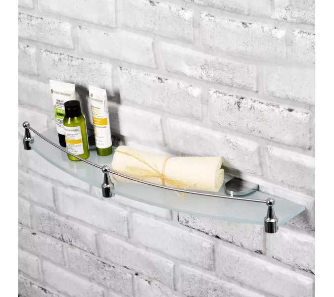 Полка стеклянная с бортиком WasserKRAFT Kammel  K-8344, изображение 2