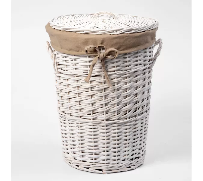 Плетеная корзина для белья с крышкой WasserKRAFT Aller WB-106-L, изображение 2