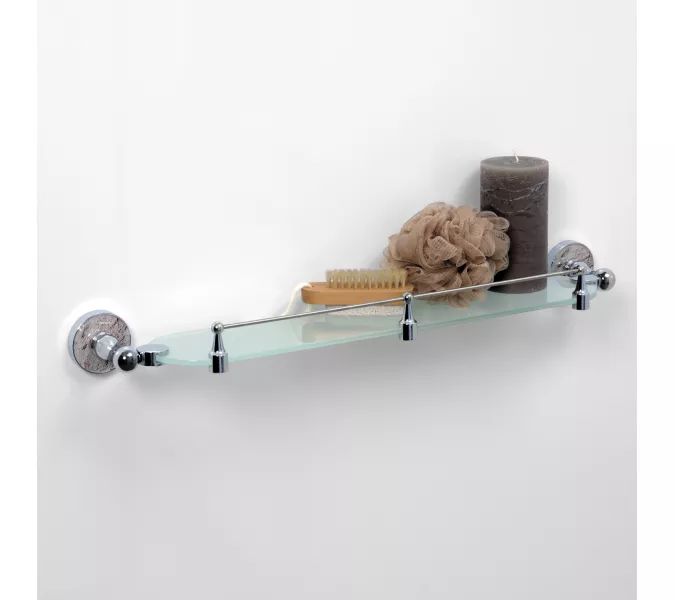 Полка стеклянная с бортиком WasserKRAFT Nau K-7700 K-7744, изображение 2