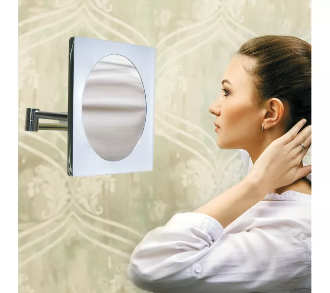 Зеркало с LED-подсветкой, 3-х кратным увеличением WasserKRAFT  K-1008, изображение 2