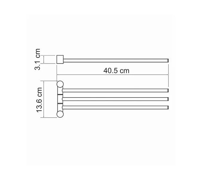 Держатель полотенец WasserKRAFT Ammer К-7000 K-1933, изображение 3