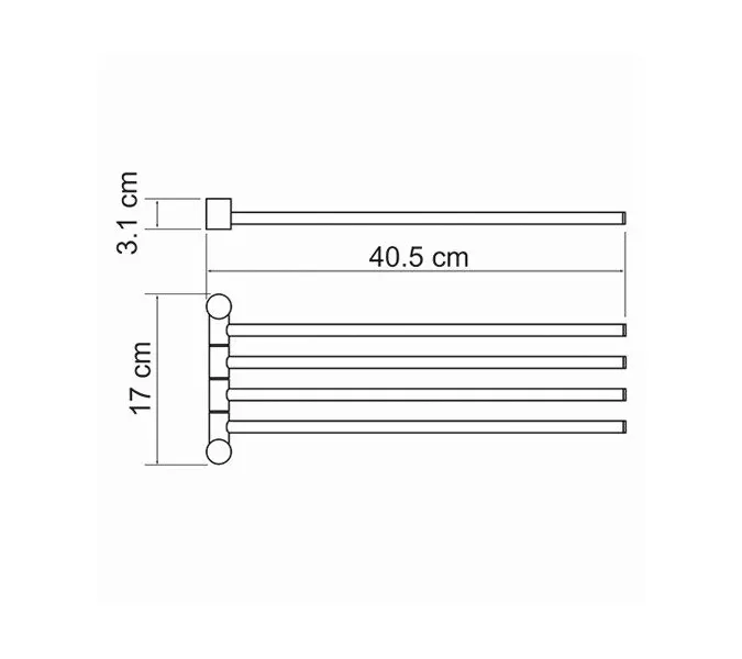 Держатель полотенец WasserKRAFT  K-1034, изображение 3
