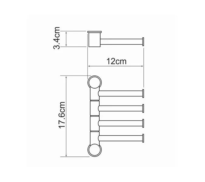 Держатель полотенец WasserKRAFT  K-1054, изображение 3