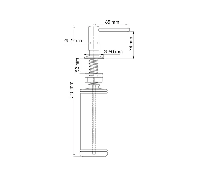 Встраиваемый дозатор WasserKRAFT  K-1699, изображение 3