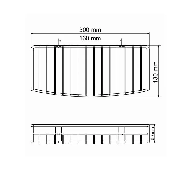 Полка металлическая WasserKRAFT  Exter K-5200 K-1611, изображение 3