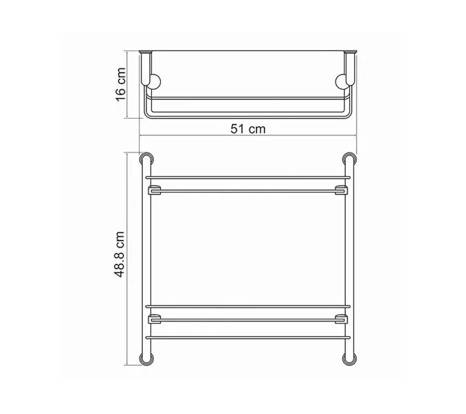 Полка двойная WasserKRAFT  K-2022, изображение 3