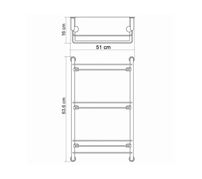 Полка тройная WasserKRAFT  K-2033, изображение 3