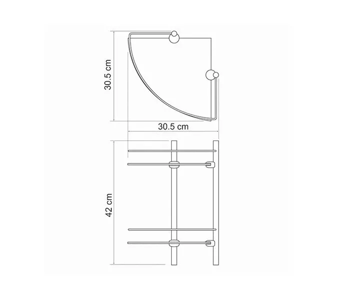Полка стеклянная двойная WasserKRAFT  K-3122, изображение 3