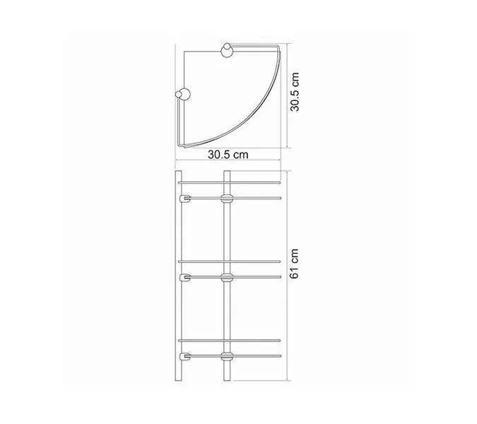 Полка стеклянная тройная WasserKRAFT Exter K-5200 K-3533, изображение 3