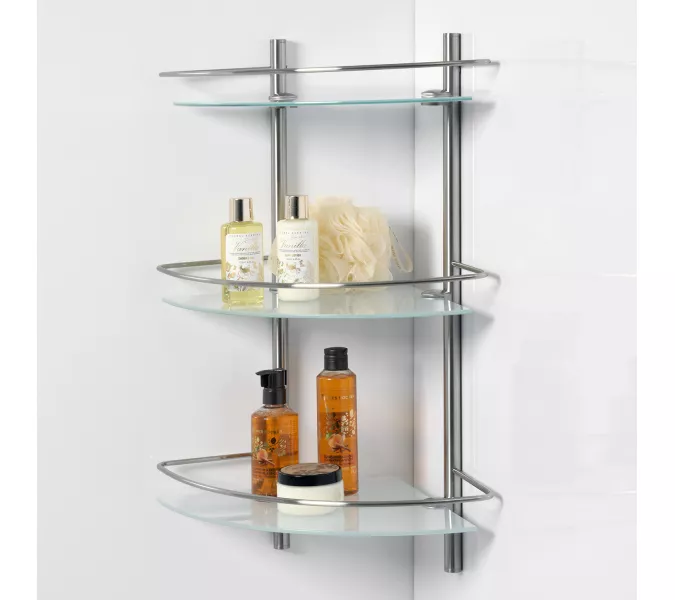 Полка стеклянная тройная WasserKRAFT Ammer К-7000 K-3733, изображение 2