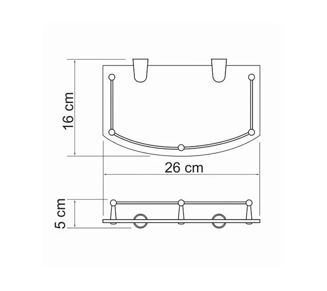 Полка стеклянная WasserKRAFT K-588, изображение 3