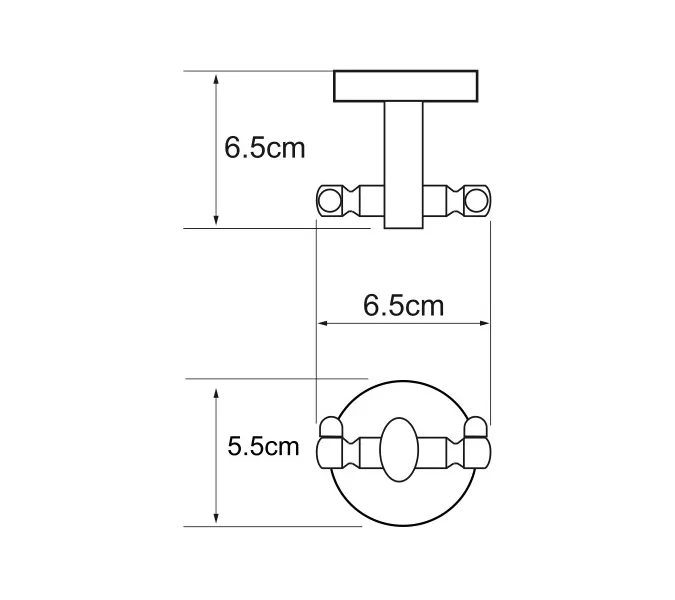 Крючок WasserKRAFT Rhein K-6200 K-6223D, изображение 3