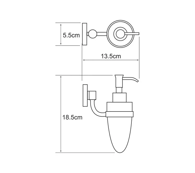 Дозатор для жидкого мыла WasserKRAFT  Rhein K-6200 K-6299, изображение 3