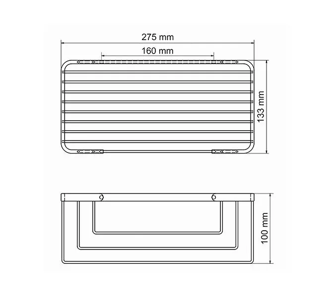 Полка металлическая WasserKRAFT  Exter K-5200 K-744, изображение 3