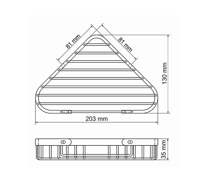 Полка металлическая WasserKRAFT  K-733WHITE, изображение 3