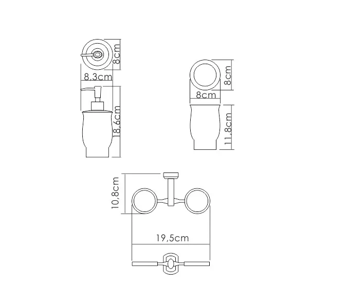 Держатель стакана и дозатора WasserKRAFT  K-24189, изображение 3