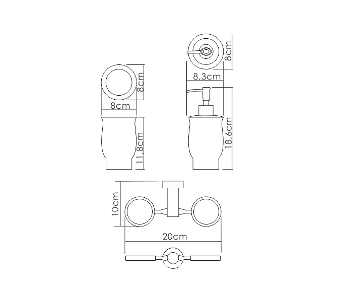 Держатель стакана и дозатора WasserKRAFT  K-24289, изображение 3
