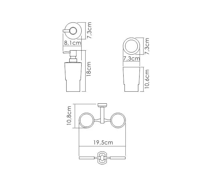 Держатель стакана и дозатора WasserKRAFT  K-28189, изображение 3