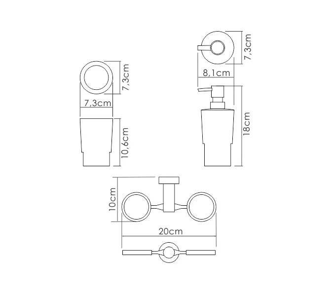 Держатель стакана и дозатора WasserKRAFT  K-28289, изображение 3