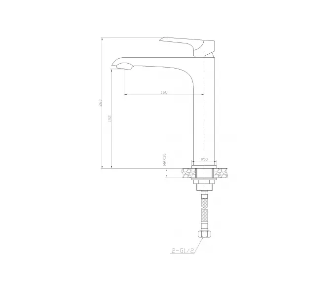 Смеситель для умывальника однорычажный, высокий WeltWasser WW MX BONN 315 WT Хром-белый, Выбрать цвет: белый , изображение 2
