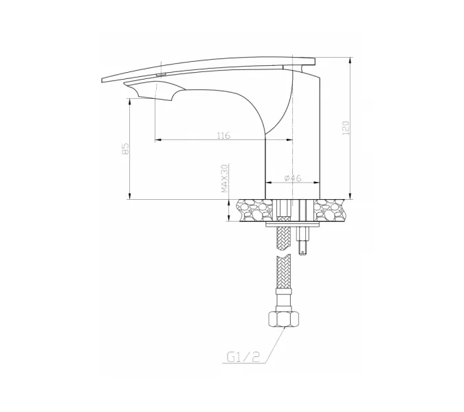 Смеситель для умывальника однорычажный WeltWasser WW MX  ESSEN 601 10000001984, изображение 2