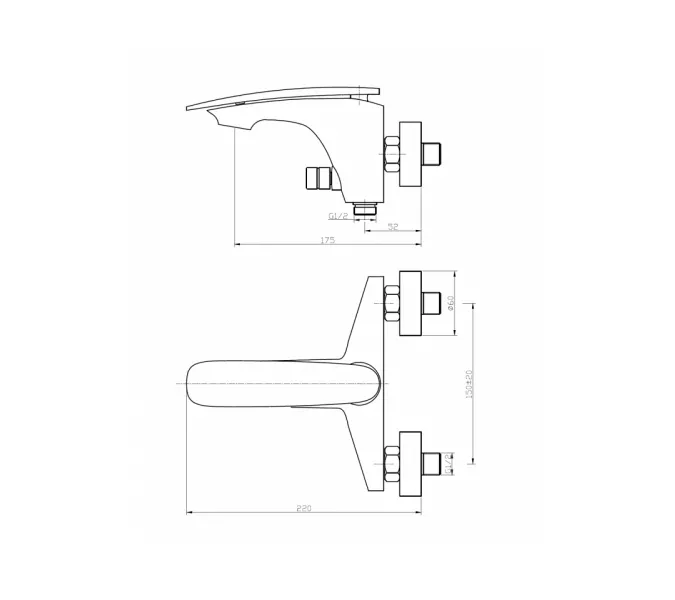 Смеситель для ванны однорычажный с изливом WeltWasser WW MX  ESSEN 603, изображение 2