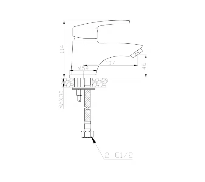 Смеситель для умывальника однорычажный WeltWasser WW MX  ISAR 501, изображение 2