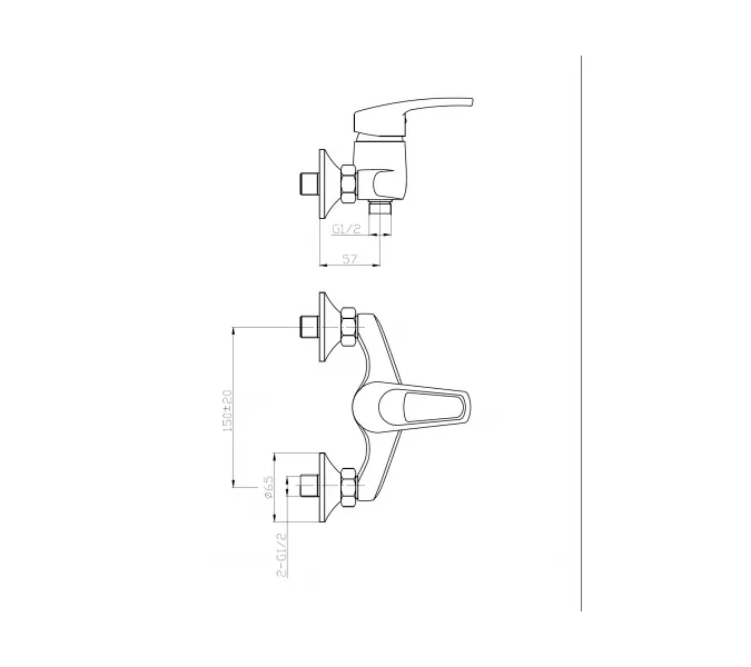 Смеситель для ванны однорычажный WeltWasser WW MX  ISAR 504, изображение 2