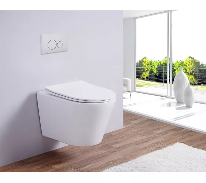 Санфаянс: Унитаз подвесной ESBANO CLAVEL (White) 480x360x355 1 в магазине Акватория