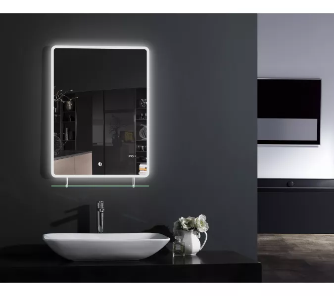 Зеркало со встроенной подсветкой Esbano ES-2073 HDSA 60x80(с полочкой), изображение 2