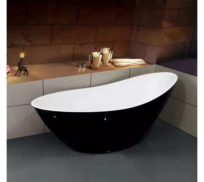 Ванна акриловая Esbano London (черная), 180x80x75 см, Выбрать цвет: Черный