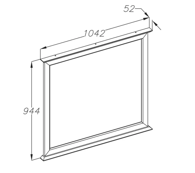 Зеркало Opadiris Кантара  Слоновая кость, Выбрать цвет: Слоновая кость, Выбрать размер: 105, изображение 4