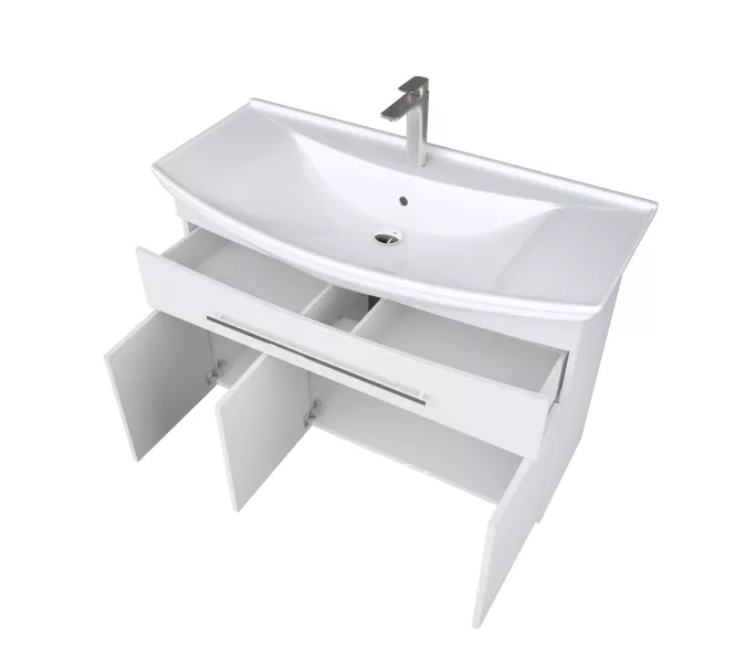 Тумба напольная с раковиной 1Marka Lina New, Выбрать размер: 105, изображение 2