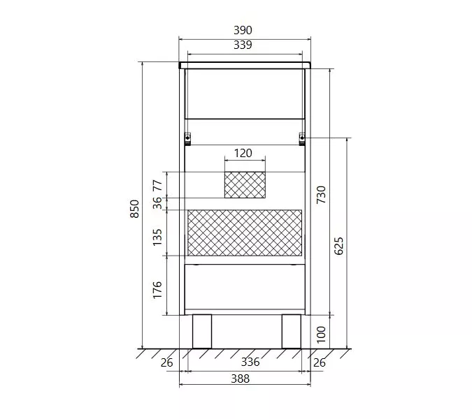 Тумба напольная с раковиной 1Marka Lira, Выбрать цвет: Дуб Сонома, изображение 23