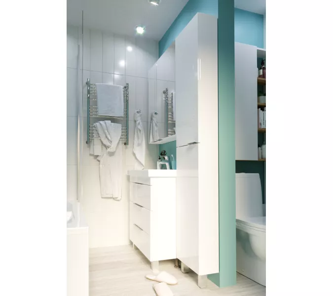 Тумба напольная без  раковины 1Marka Gaula 3 ящика, Выбрать размер: 60, Выбрать цвет: Белый, изображение 3