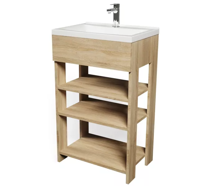 Тумба напольная с раковиной 1Marka Revo с 3 полками, изображение 2