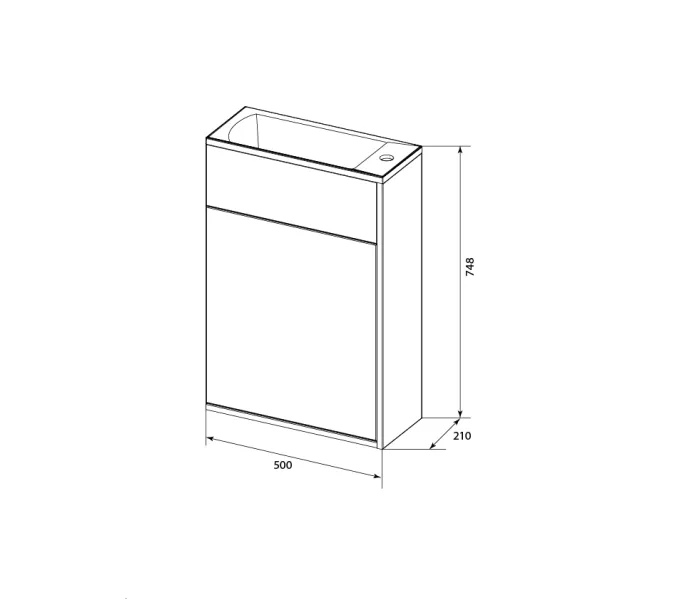 Тумба с раковиной 1Marka Stretto, Выбрать размер: 50, изображение 13
