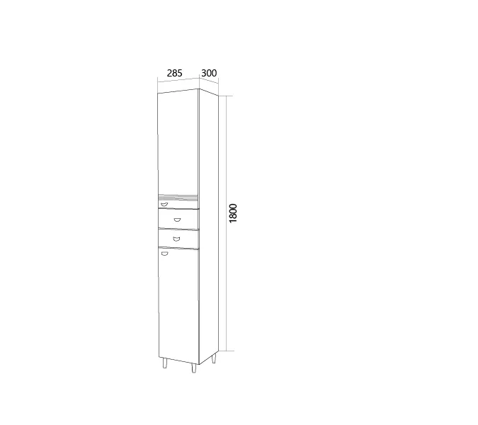 Пенал напольный 1Marka Story, Ориентация: левая, изображение 6