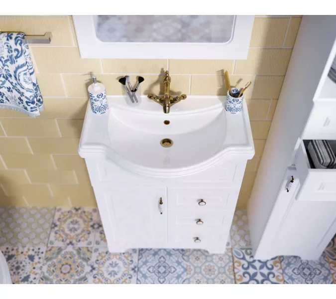 Тумба напольная без  раковины 1Marka Прованс, Выбрать размер: 65, изображение 4