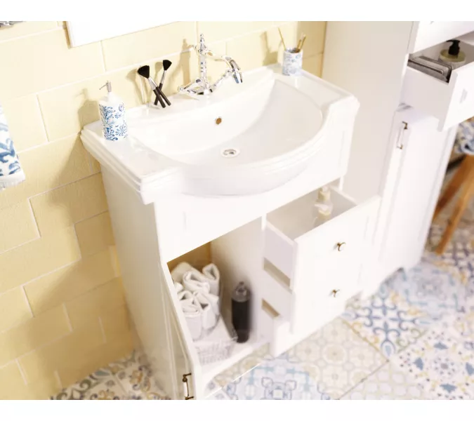 Тумба напольная без  раковины 1Marka Прованс, Выбрать размер: 65, изображение 5